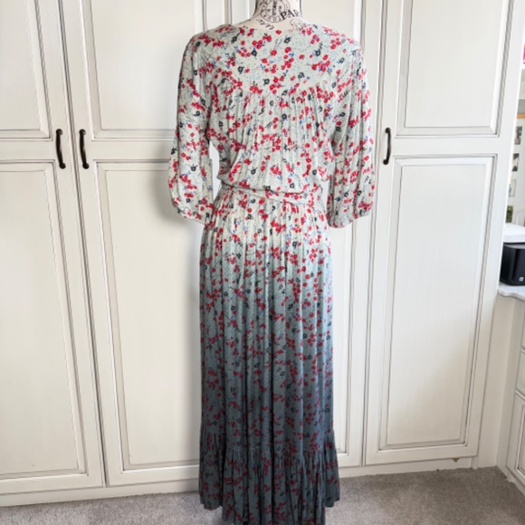 Sundance Floral Gradient Ombre Dress Size M - Picture 3 of 6